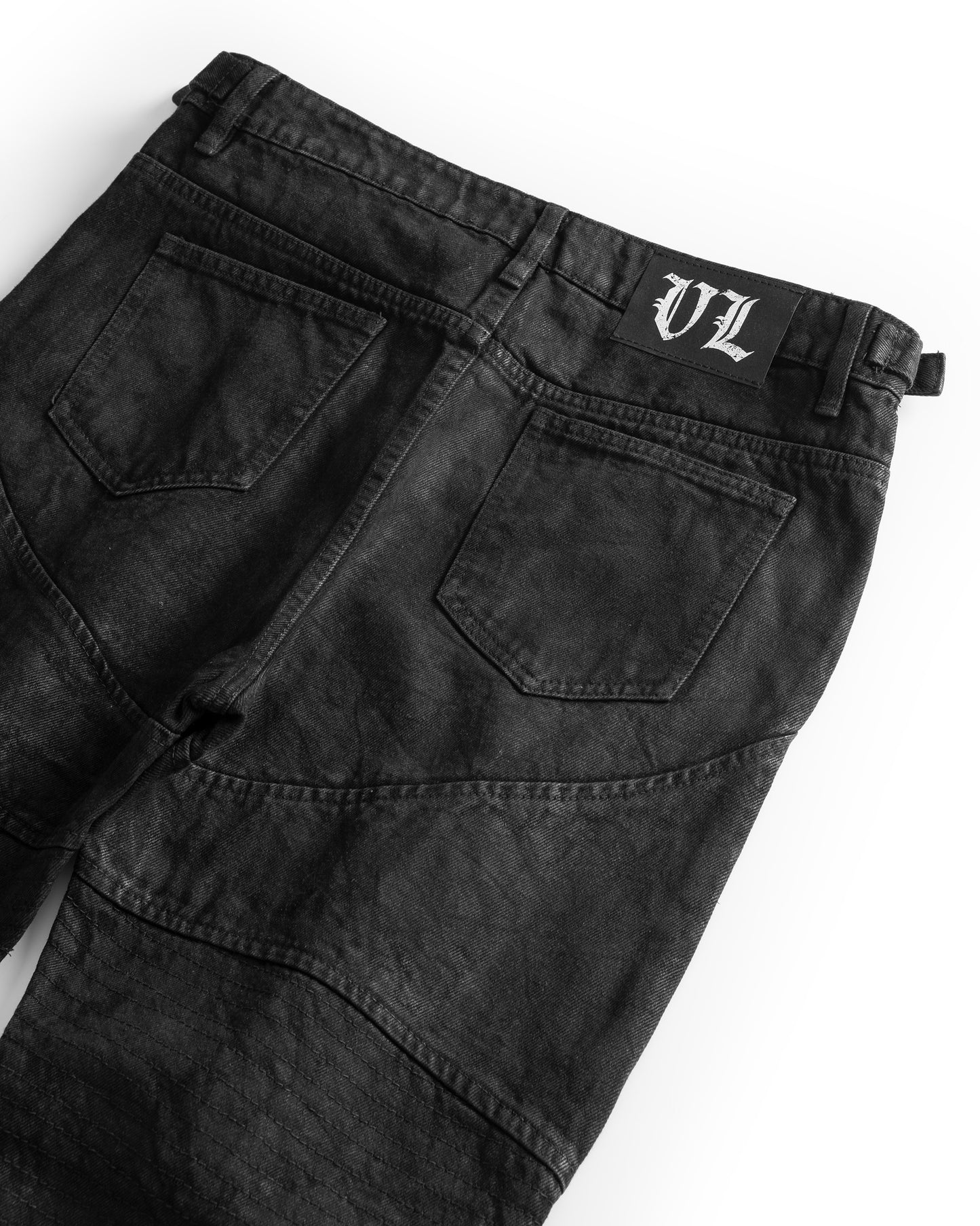 VL "SHE SLEEP" BIKER DENIM PANTS