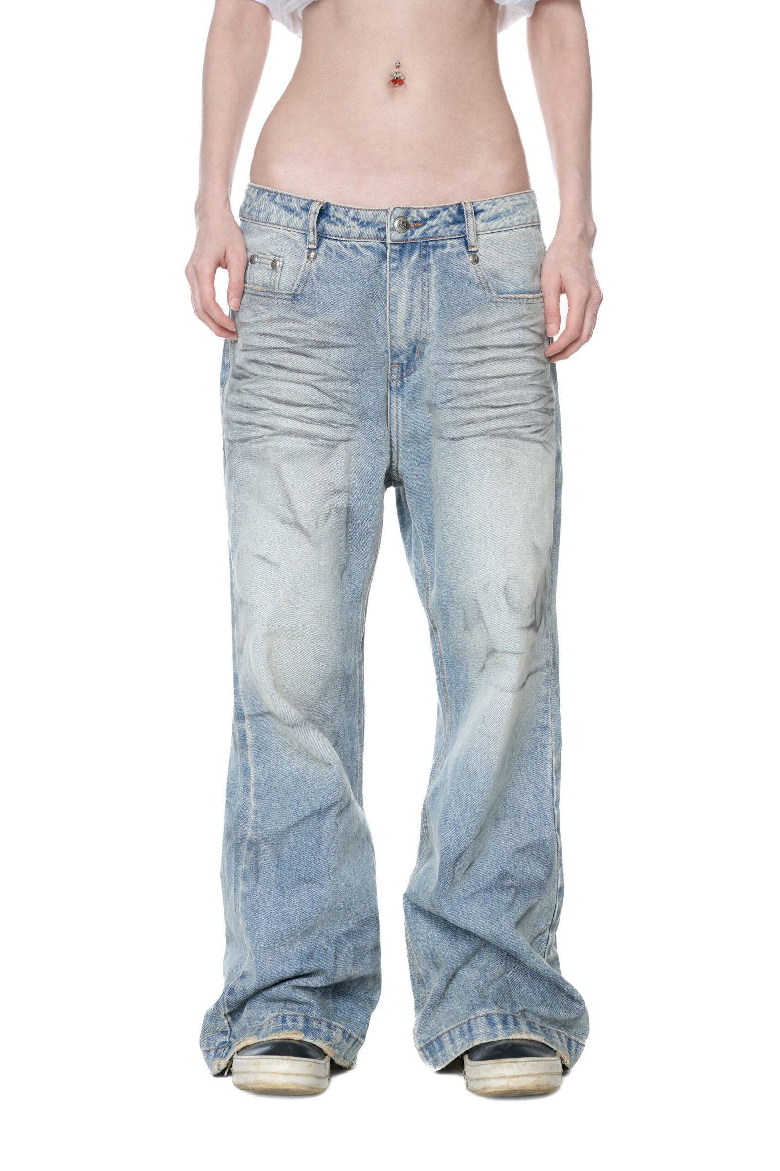 VL SPRAY DIRTY DENIM PANTS