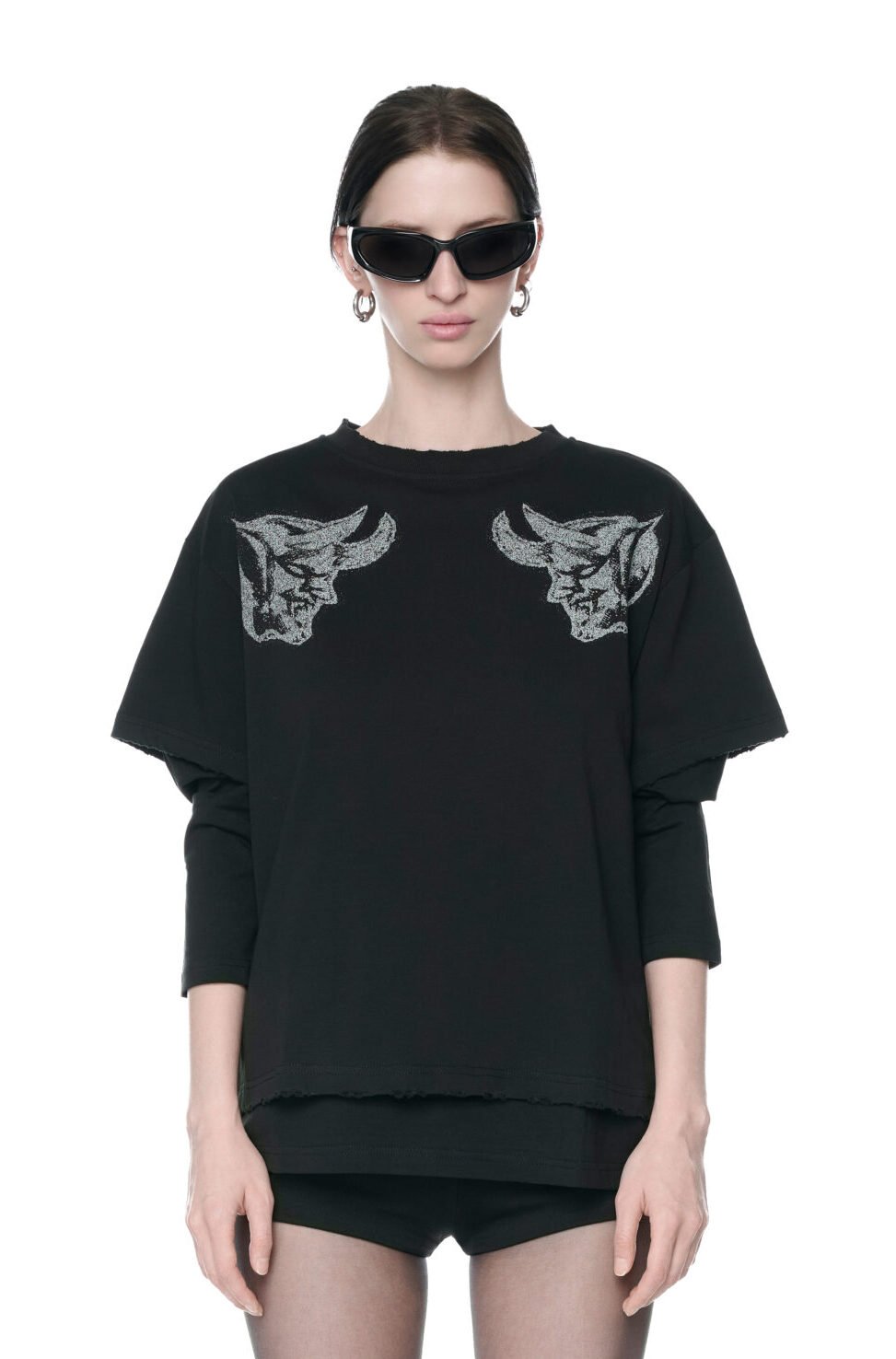 VL 2SKULL LAYER LONGSLEEVE