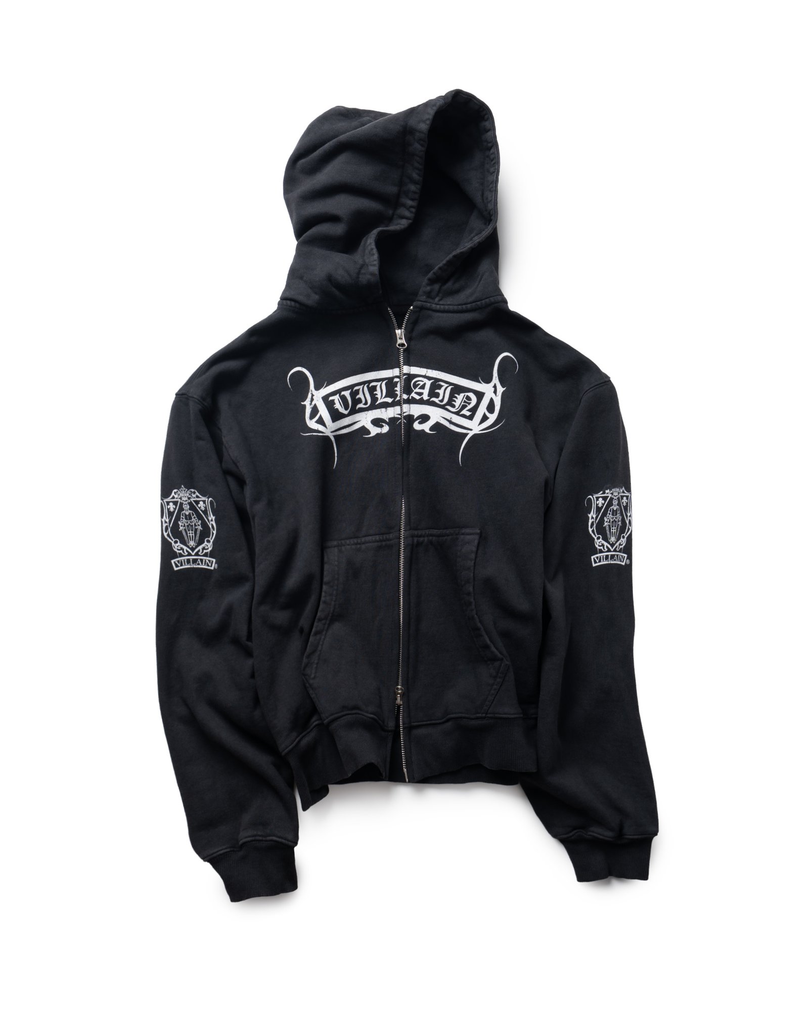 VL GOTHIC WASHED HOODIE - BLACK